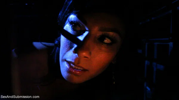 Submissive Latina Beretta James watches porn and gets toyed while tied up  - Bondage, Latina, BDSM, Skinny, Brunette  - Photo 6