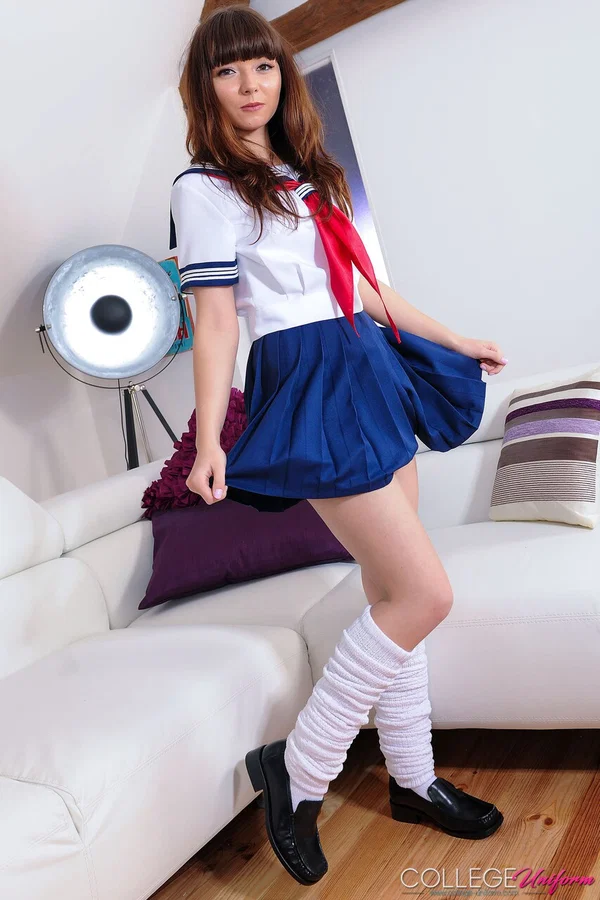 College Uniform performed by Helen G Naked Images  - Japanese, Schoolgirl, Asian, Petite, Skirt, Redhead, Teen, Socks, Sexy, College  - Photo 2