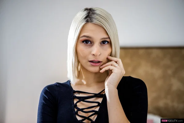 Teen pornstar Christy White exposes her slim figure and yummy butt  - Pornstar, Blonde, Petite, Babe, Ass, Big Tits, Spreading, Clothed, PAWG, Nipples  - Photo 2