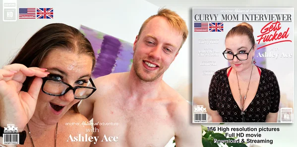 American housewife Ashely Ace seduces and fucks a young lad  - Facial, Mom, Mature, Chubby, Cumshot, Glasses, BBW, PAWG, Curvy, Thick  - Photo 11