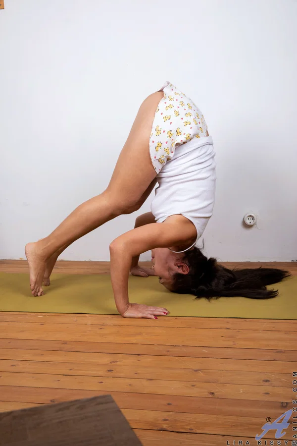 Asian amateur Lira Kissy strips and masturbates on her yoga mat  - Asian, Amateur, MILF, Petite, Pussy, Undressing, Ass, Spreading, Big Tits, Natural Tits  - Photo 1
