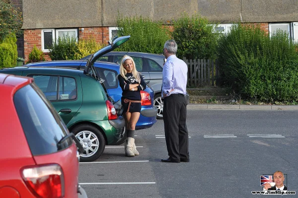 Young and dumb blonde gets dressed up as a schoolgirl before finger fucking  - Schoolgirl, European, Socks, Outdoor, Ass, Skirt, Big Tits, Upskirt, Masturbation, Spreading  - Photo 2