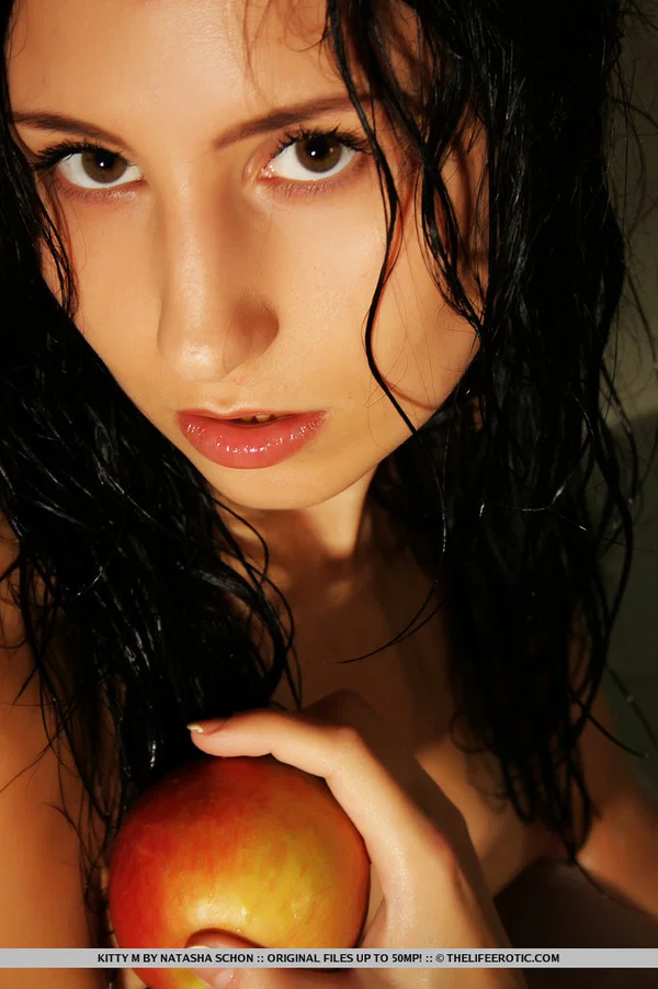 Dark haired teen Kitty M sinks her natural pussy into a tub of water  - Bath, Wet, Panties, Teen, Hairy, Babe, Glamour, European, Brunette, Model  - Photo 16
