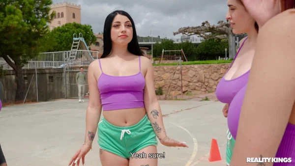 Alice Fantasy and Roma Amor have straight and lesbian sex in a vehicle  - Sports, Latina, Groupsex, Interracial, Amateur, Outdoor, Handjob, Cute, Doggy Style, Uniform  - Photo 2