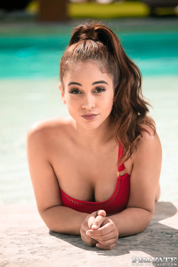Sexy girl Ginebra Bellucci wears her hair in a ponytail during a poolside fuck  - Flexible, Pool, Hardcore, Outdoor, Bikini, Pornstar, Feet, Teen, Cowgirl, Shaved  - Photo 2