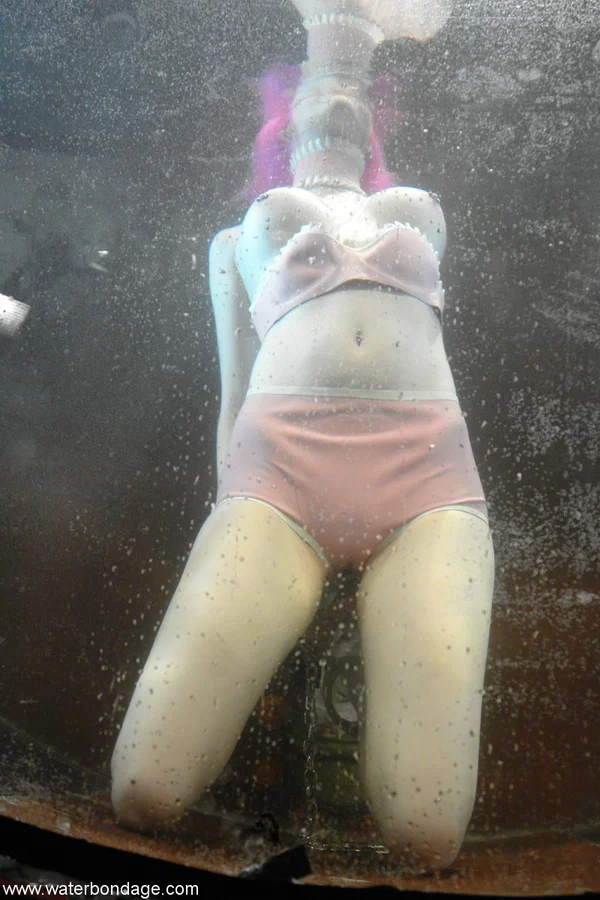 Water Bondage performed by Cherry Torn Sex Images  - Lingerie, Fetish, Wet, Short Hair, Bondage, BDSM, Feet, Sexy, White, Pale  - Photo 20
