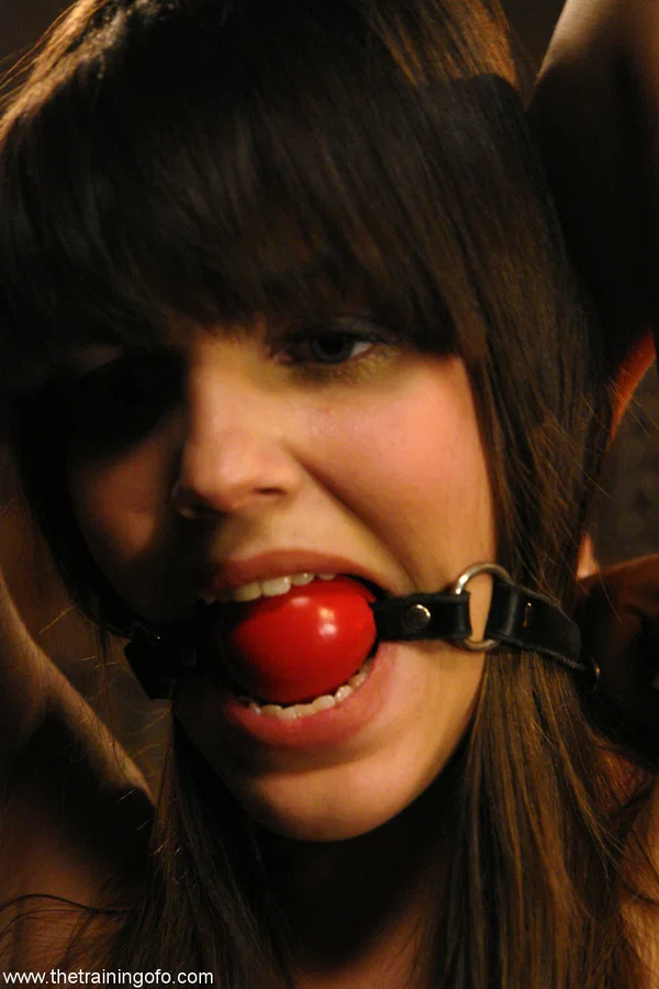 Brunette amateur Bobbi Starr gets ball gagged and blindfolded by a sadist  - BDSM, Face, Bondage, Fetish, Blindfold, Amateur, MILF, Close Up, Tall, Skinny  - Photo 12