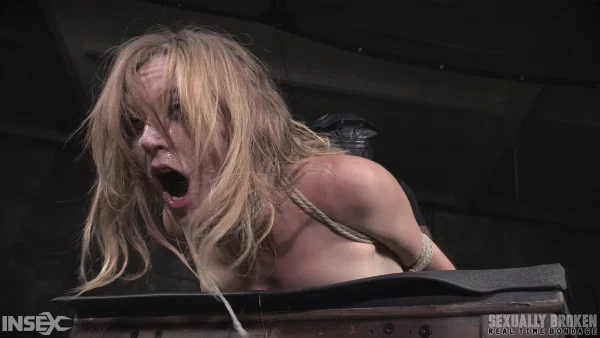 Tied up girl Mona Wales if forced into messy oral sex in a dungeon  - Deepthroat, Bondage, Groupsex, Interracial, MILF, Nipples, BDSM, Ass Fucking, Tiny Tits, Threesome  - Photo 13