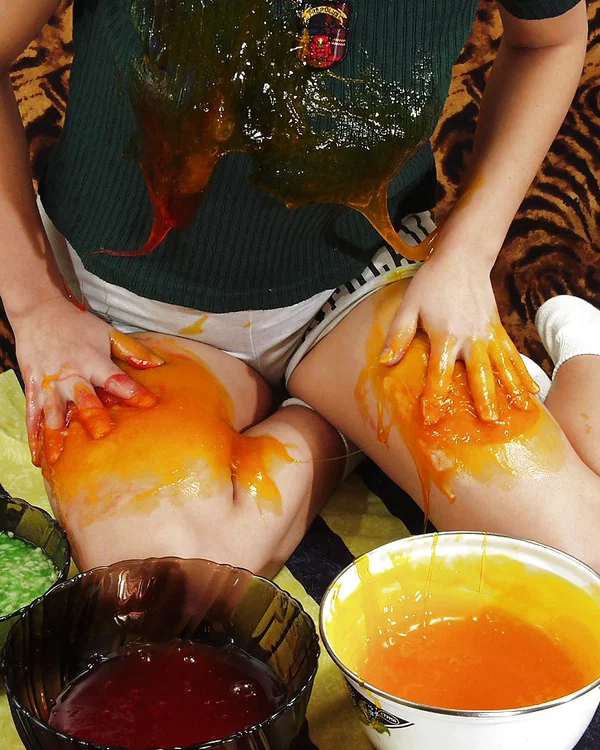 Lecherous thai floosie makes some non nude messy and slimy action  - Oiled, Asian, Fetish, Clothed, Brunette, Schoolgirl, Short Hair  - Photo 10
