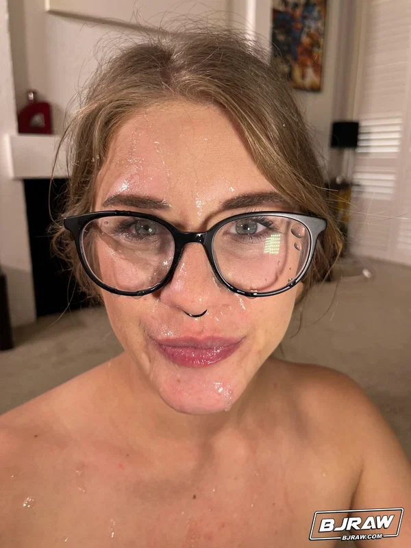 White teen in glasses Taylor Blake reveals her hot ass & gets her face fucked  - Ass Licking, Facial, Big Cock, Blowjob, Glasses, Deepthroat, Cumshot, Bikini, POV, Outdoor  - Photo 20