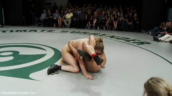 Naked girls participate in a wrestling match before posing naked on the mat  - Sports, MILF, Lesbian, BDSM, Bondage, Ass, Legs, Nipples, PAWG, Tattoo  - Photo 20