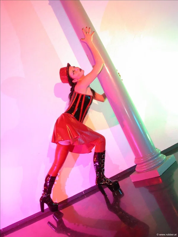 Solo girl Tgt shows her pussy during a fantastic upskirt show  - Cosplay, Latex, Boots, Fetish, Clothed, Upskirt, Skirt, High Heels, Face, Non Nude  - Photo 16
