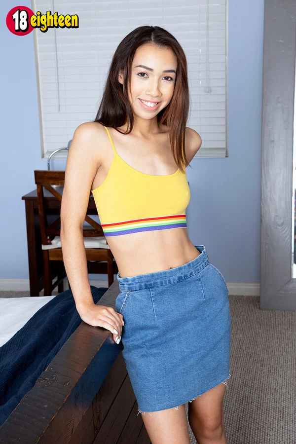 Slim teen Jackie Rogen strums a guitar before getting naked for a finger fuck  - Skinny, Sandals, Pussy, Spreading, Amateur, Ass, Panties, Teen, Brunette, Latina  - Photo 1