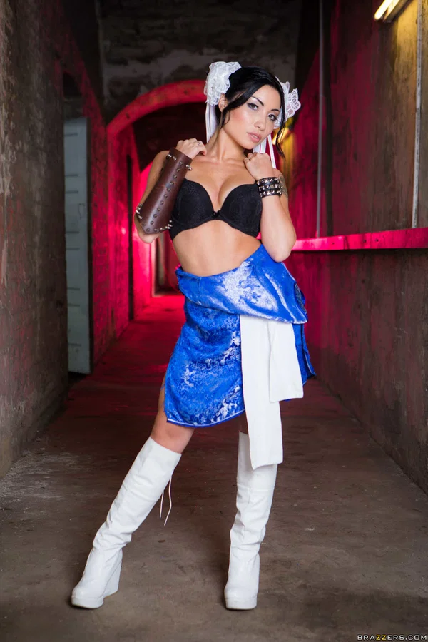 Petite South Korean teen Rina Ellis loses her costume and poses in her boots  - Korean, Cosplay, Asian, Boots, Teen, Petite, Lesbian, Blonde, Hungarian, Brunette  - Photo 6