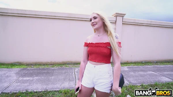 Adorable blonde American Chloe Marie strips and gets fucked in the back seat  - Amateur, Petite, Outdoor, Shorts, Blonde, Ass Fucking, Cute, Doggy Style, Clothed, Natural Tits  - Photo 5
