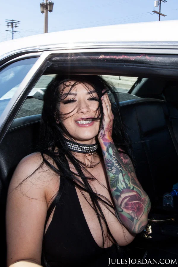 Tattooed brunette Katrina Jade flips the bird before sex with a big black cock  - Anal, Tattoo, Big Cock, Boots, MILF, Public, Latina, Interracial, Oiled, Pussy  - Photo 3