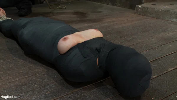 Hogtied starring Chloe Camilla Naked Pictures  - Blindfold, Bondage, BDSM, Close Up, Nipples, Feet, Big Tits, White  - Photo 4