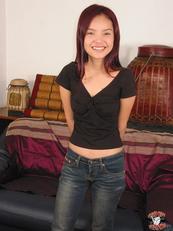 Redheaded babe Deanna Fancis toying her innocent hairy pussy in a solo  - Asian, Babe, Spreading, Redhead, Beautiful, Jeans, Pussy, Panties, Solo, Tattoo  - Photo 1