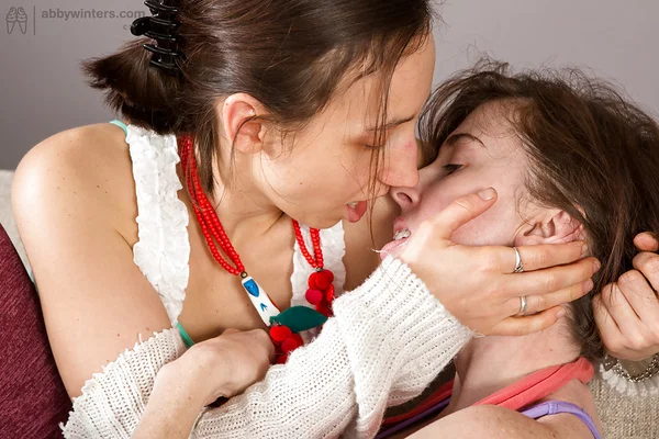 Young brunette lesbian lovers rubbing small tits together before oral sex  - Lesbian, Amateur, Close Up, Nipples, Pussy Licking, Feet, Tiny Tits, Hairy, Clothed, Facesitting  - Photo 2