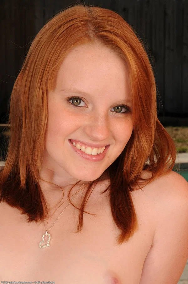 Skinny redheaded teen Katey Grind gets completely naked on a patio  - Teen, Fetish, Redhead, Skinny, Amateur, Cute, White  - Photo 21