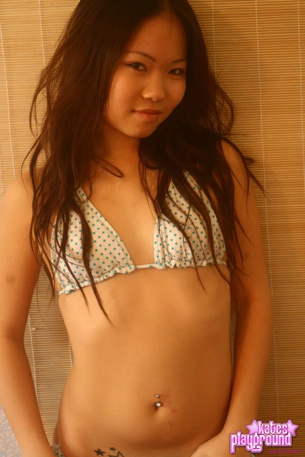 Adorable Asian teen Grace undoes her bikini top in a teasing manner  - Bikini, Asian, Girlfriend, Teen, Amateur, Undressing, Brunette, Cute, Non Nude, Babe  - Photo 1
