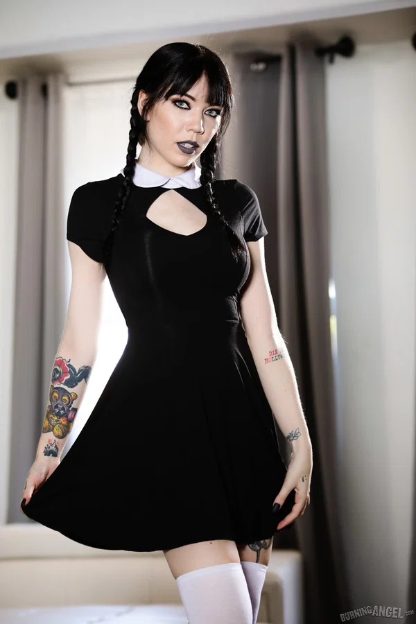 Dark haired Leda Bear frees a man from bondage before a hard fuck commences  - Fetish, Office, Hardcore, Tattoo, Stockings, Reality, Ass, Pussy, Clothed, Shaved  - Photo 1