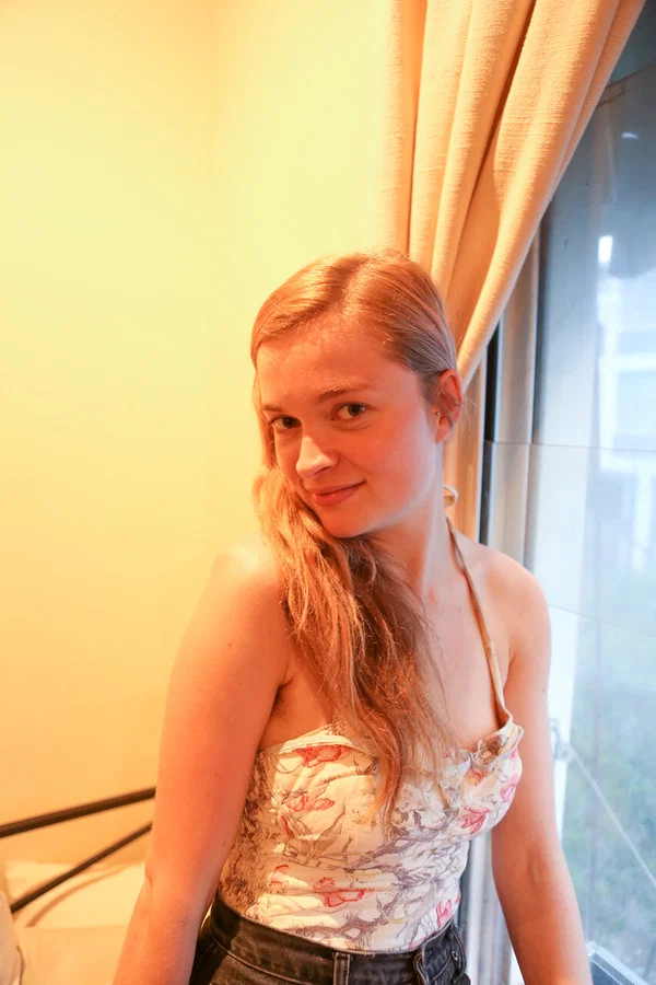 German girl with a pretty face Laney gets naked to play with her bush  - Hairy, Flexible, Masturbation, Amateur, Beautiful, Perfect, Undressing, White, Sexy, Face  - Photo 2