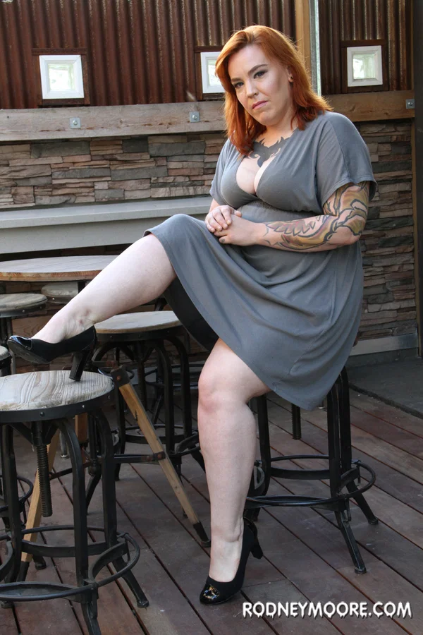 Redheaded fatty Zoey strips and shows her inked body and huge tits  - PAWG, Thick, Chubby, Ass, BBW, Redhead, Amateur, Hairy, Curvy, Outdoor  - Photo 1