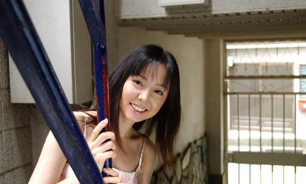 Sweet Japanese teen Yui Hasumi wears a smile while showing her hairy bush  - Asian, Japanese, Teen, Skinny, Beautiful, Public, Hairy, MILF, Brunette, Lingerie  - Photo 1