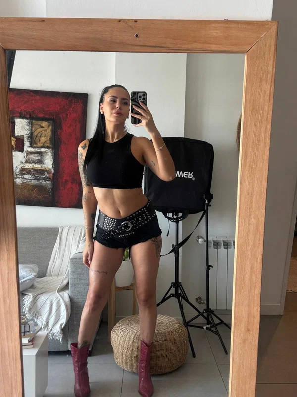 Hot babe Chloe Laurents teases with her big boobs in a selfie compilation  - Curvy, Thick, Chubby, Face, Tattoo, BBW, Jeans, Close Up, Big Tits, Shorts  - Photo 16