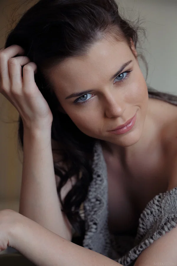 Gorgeous blue eyed angelic babe Valeria A slowly shows her soft vagina & tits  - Pussy, Sexy, Perfect, Asshole, Glamour, Face, Babe, Brunette, Model, Legs  - Photo 2