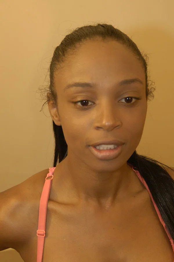 Ebony with a hot ass Lola Marie enjoys a facial after an interracial gangbang  - Ebony, Cumshot, Groupsex, African, Amateur, Facial, Stockings, Black, Panties, Ass Fucking  - Photo 16