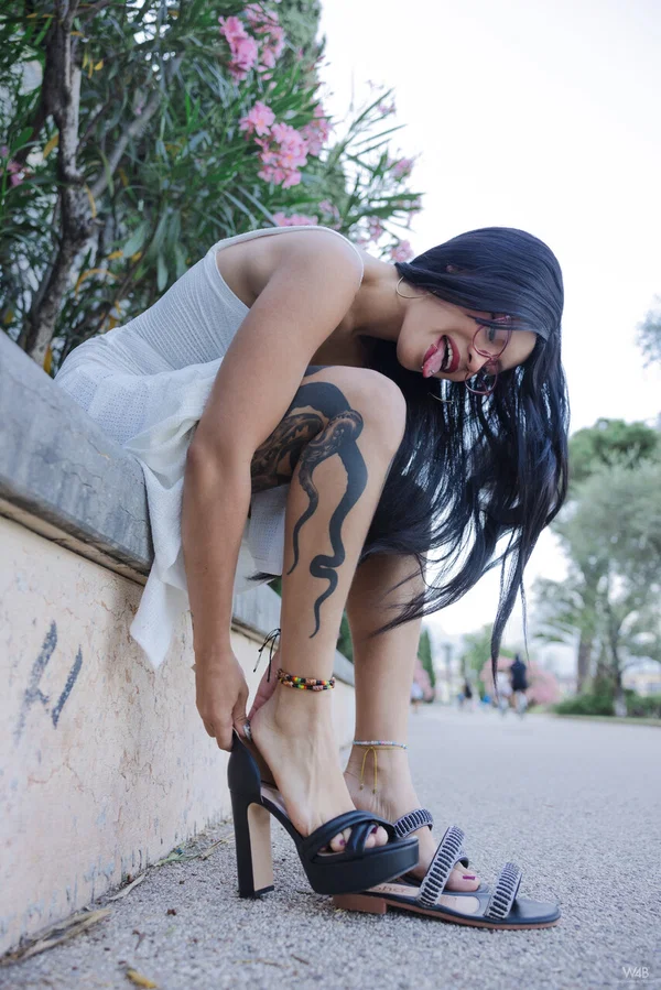 Glamorous Latina Lilith Baph shows her big ass & spreads her hairy pussy  - Hairy, Latina, Petite, Ass, Beautiful, Clothed, Model, Dildo, Pornstar, Bath  - Photo 1