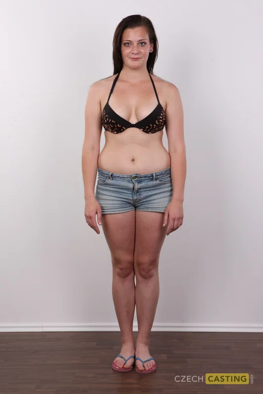 Amateur plumper Adela slowly removes her clothes until she's standing naked  - Czech, Casting, Amateur, Face, Beautiful, Close Up, Nipples, Clothed, Lingerie, Big Tits  - Photo 4