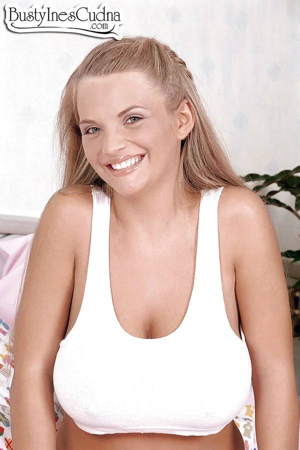 Sweet blonde with staggering tits Ines Cudna finger fucks the pussy  - European, Nipples, Big Tits, Pornstar, Natural Tits, Spreading, Pussy, Hairy, Panties, Ass  - Photo 1