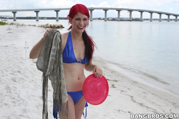 Amateur nympho Aiyana Cassidy goes for a ride on a stiff dick & takes a facial  - Beach, Amateur, Hardcore, Cum In Mouth, Redhead, Reality, Bikini, Facial, Pale, Cumshot  - Photo 1