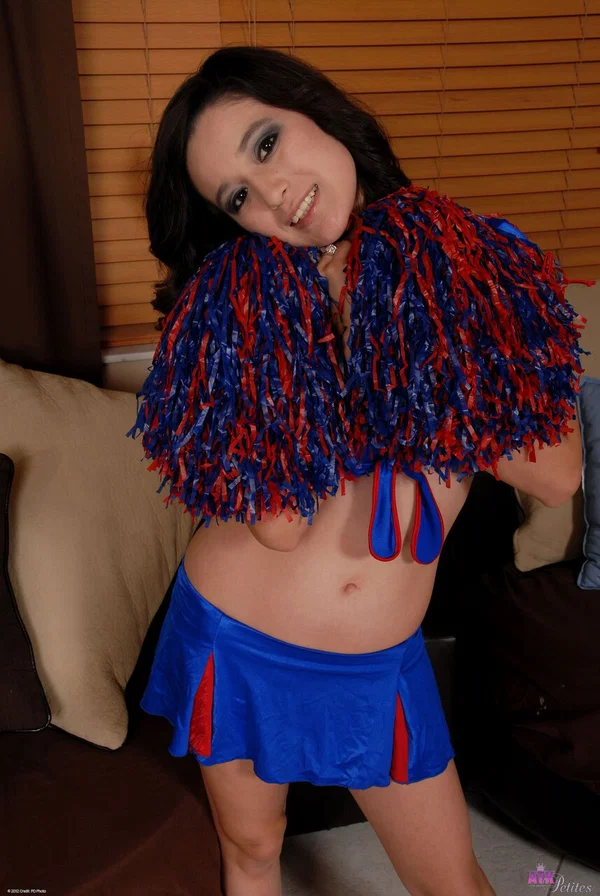 College girl Linda Lay puts her big naturals on display before showing her pussy  - Cheerleader, Amateur, Petite, Skirt, Natural Tits, Pussy, Brunette, Close Up, Uniform, Sexy  - Photo 2