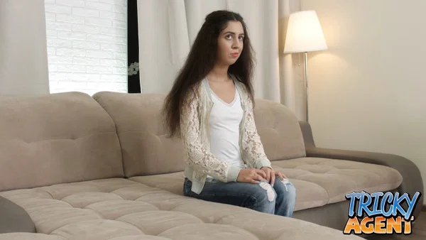 Skinny babe with curly hair Katty West reveals her body and gets nailed  - Old Young, Casting, Amateur, Russian, Teen, Jeans, Pussy, Skinny, Creampie, Hardcore  - Photo 1