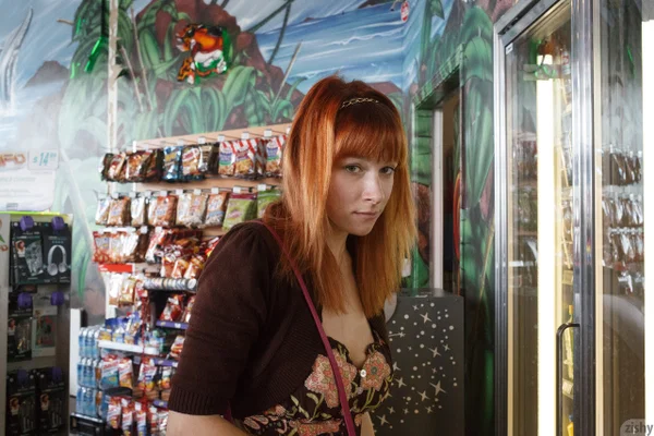 Shameless redhead Penelope Lynn flashing her juicy tits and undies in public  - Emo, Girlfriend, Teen, Outdoor, Cute, Solo, Pussy, Beautiful, Spreading, Babe  - Photo 5