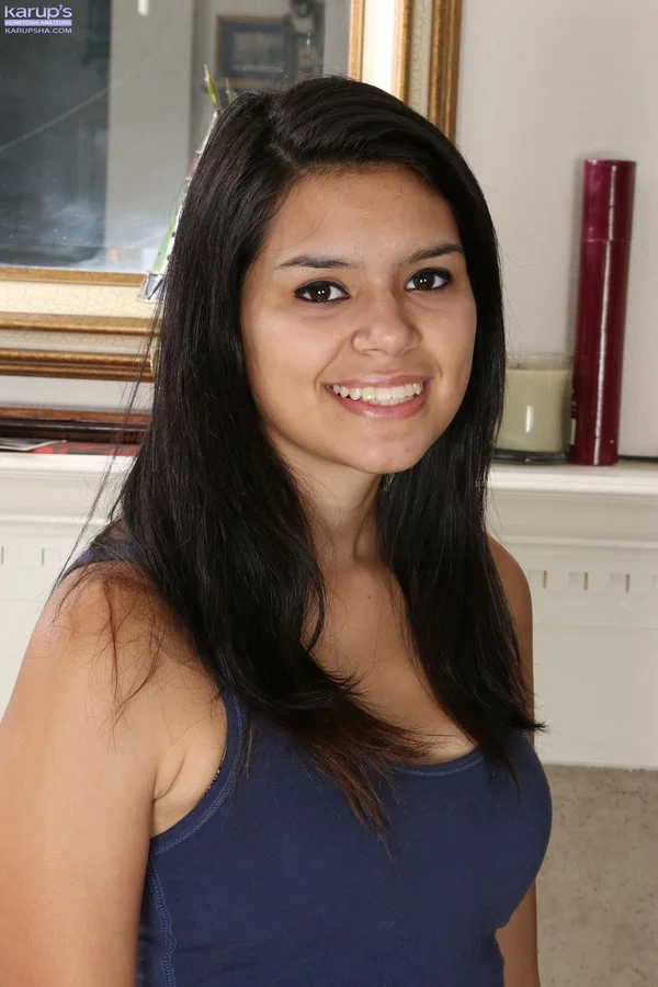 Sexy amateur Selena Garcia shows off her sweet tits & spreads her shaved pussy  - Latina, Teen, Amateur, Cute, Brunette  - Photo 2