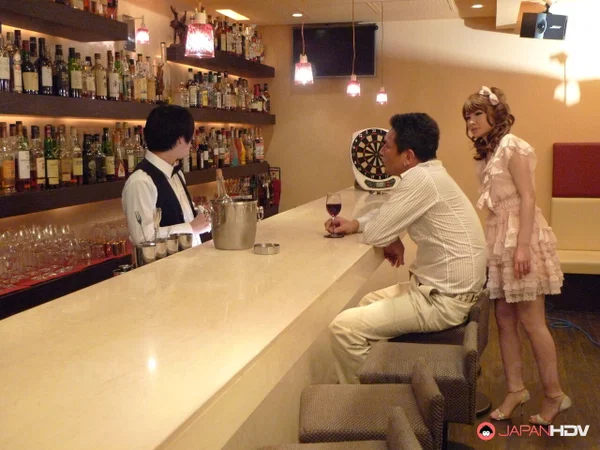 Japanese redhead Shiori Amano gives a blowjob while wearing a black dress  - Public, Asian, Japanese, Redhead, Cum In Mouth, Skirt, Reality, Blowjob, Cumshot, High Heels  - Photo 2