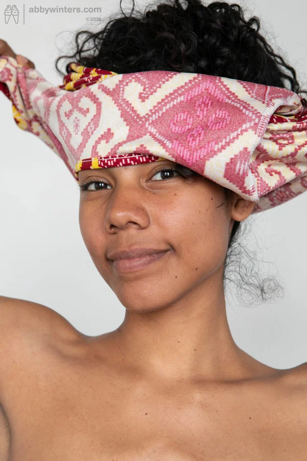 Exotic African girl Adriana E sticks a couple of fingers in her wet pussy  - Latina, Amateur, Brunette, Tiny Tits, Spreading, Pussy, Non Nude  - Photo 4