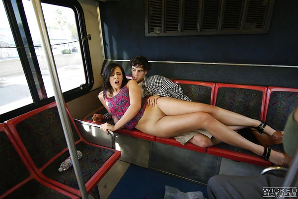 Brunette exhibitionist Anastasia Black giving a blowjob on public bus  - Public, Hardcore, Teen, Pornstar, Brunette, Ass Fucking, Cumshot, Doggy Style, Blowjob, Cute  - Photo 5