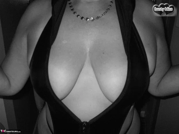 Mature woman Busty Bliss is handcuffed before showing her big natural tits  - Latex, Mature, Curvy, Lingerie, BBW, Chubby, Amateur, Thick, Fetish, Big Tits  - Photo 4