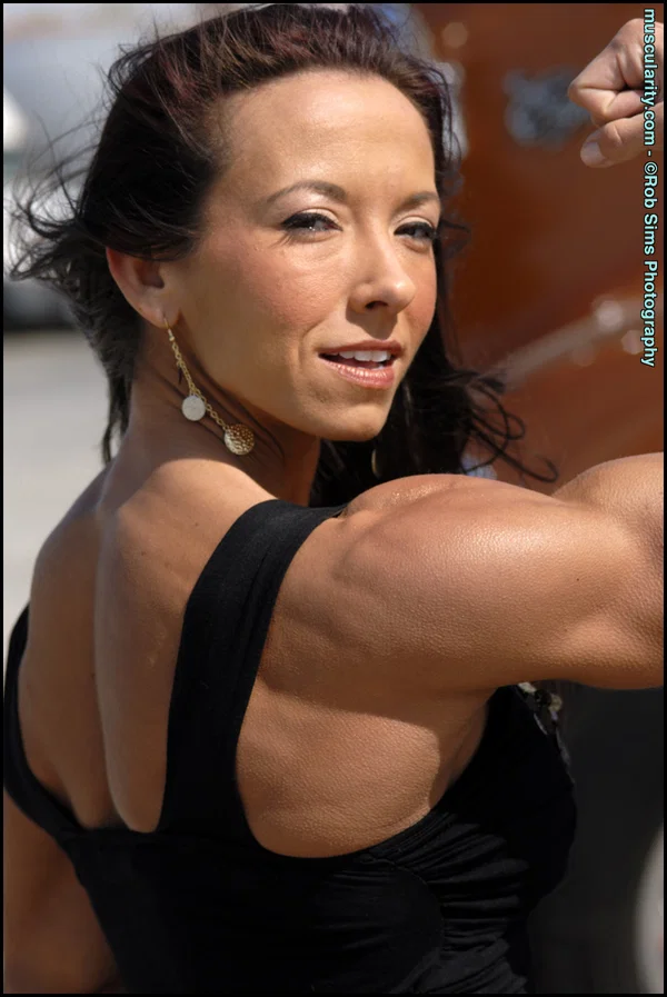 Bodybuilder Patricia Beckman poses in swimwear and a little black dress  - MILF, Sports, Bikini, Natural Tits, Pool, Big Tits, Outdoor, Beautiful, Clothed, Skirt  - Photo 14