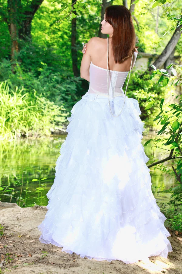 Beautiful teen Mesed A gets naked near a pond in a pearl necklace  - Wedding, Teen, Perfect, Glamour, Outdoor, Skirt, Beautiful, Babe, Tiny Tits, Upskirt  - Photo 3