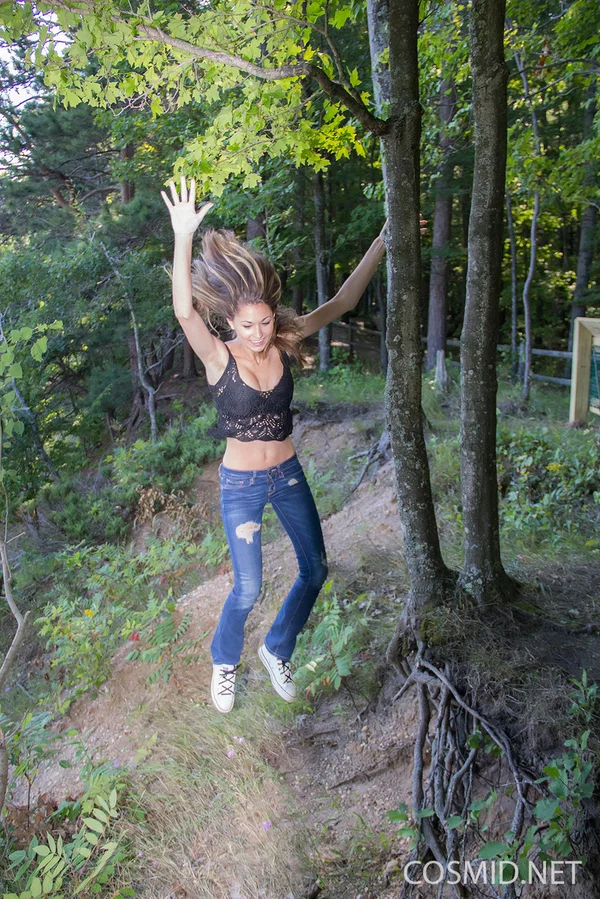 Amateur chick Becca Clark uncovers her nice tits out in the backyard  - Outdoor, Jeans, Big Tits, Babe, Panties, Clothed, Ass, Undressing, PAWG, Beautiful  - Photo 2