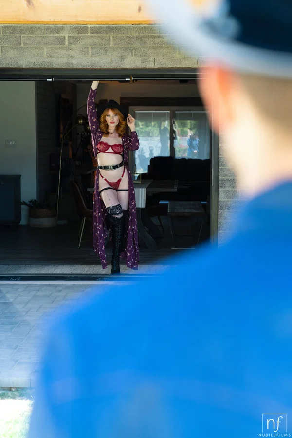 Tall redheaded teen Lacy Lennon gets fucked & jizzed by a cowboy  - Redhead, Perfect, Hardcore, Doggy Style, Pussy, Ass Fucking, Hairy, Reality, Stockings, Natural Tits  - Photo 2