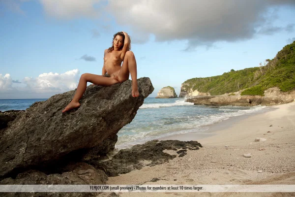 Solo model Laila poses completely naked while at a deserted beach  - Beach, Ass, Outdoor, Spreading, Pussy, Beautiful, Tiny Tits, Legs, Skinny, Nipples  - Photo 7