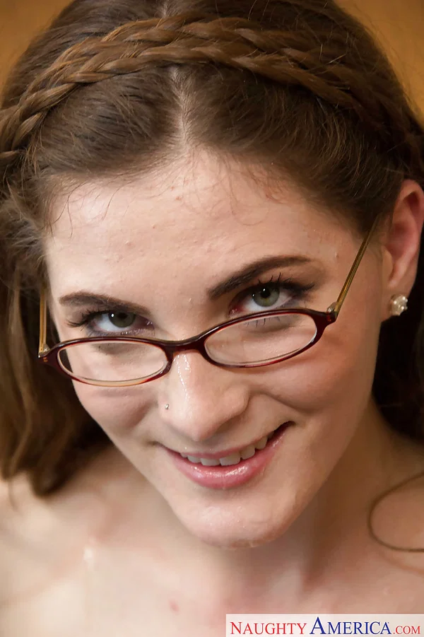 Hardcore brunette Molly Jane was fucked hard in her nice face  - College, Glasses, Hardcore, Doggy Style, Big Tits, Natural Tits, Hairy, Cowgirl, Pussy, Blowjob  - Photo 16